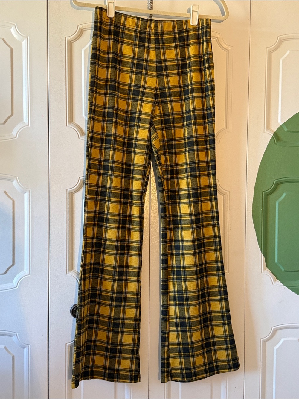 Forever 21 Yellow and Black Plaid Pants